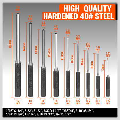 9 pcs Roll Pin Punch Set | Recommended Tool for Trigger & FCU Installations